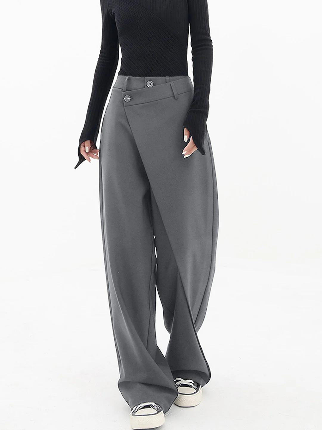 Pantalon femme taille asymétrique | Coupe flatteuse élégante | Silhouette moderne, confort au quotidien