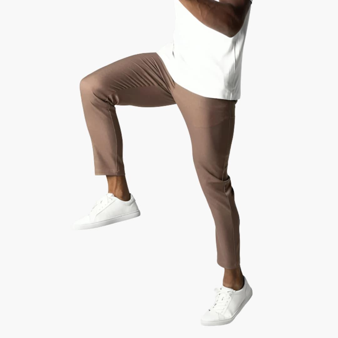 Pantalon chino homme stretch coupe ajustée taille moyenne poches obliques