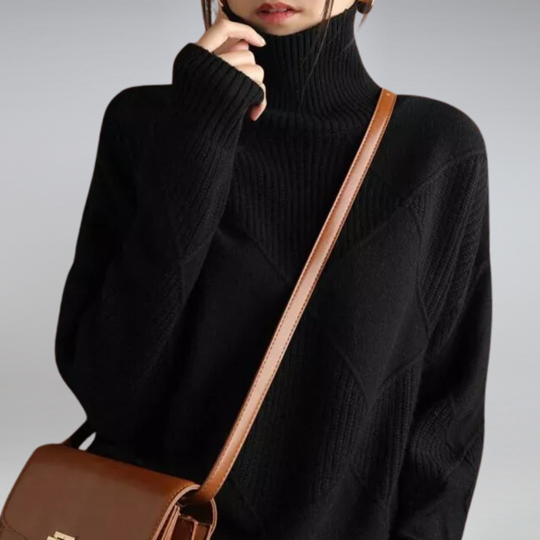 Pull Col Roulé Femme Élégance Intemporelle | Chaleur Douillette Hiver
