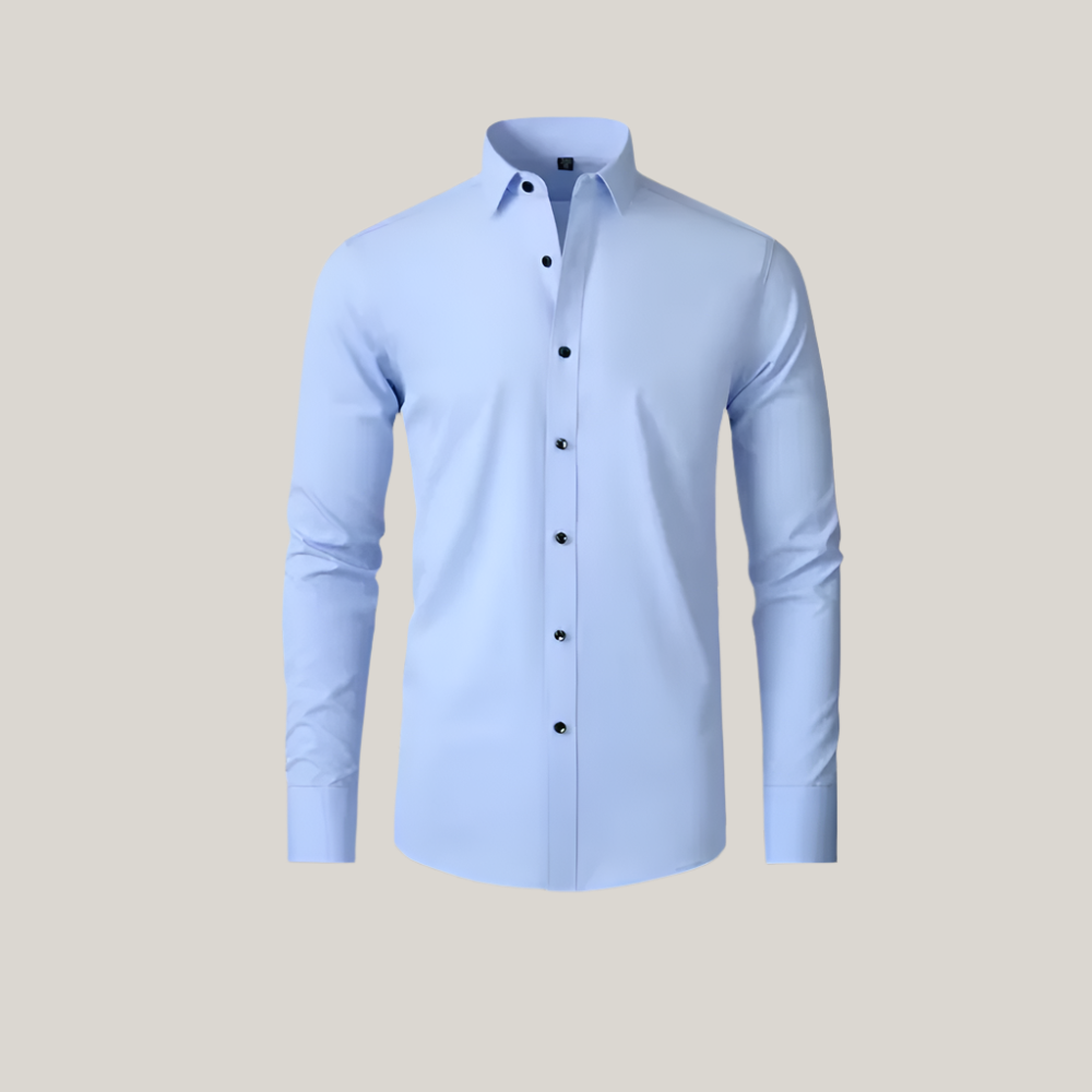 Chemise homme slim fit manches longues, tissu extensible respirant