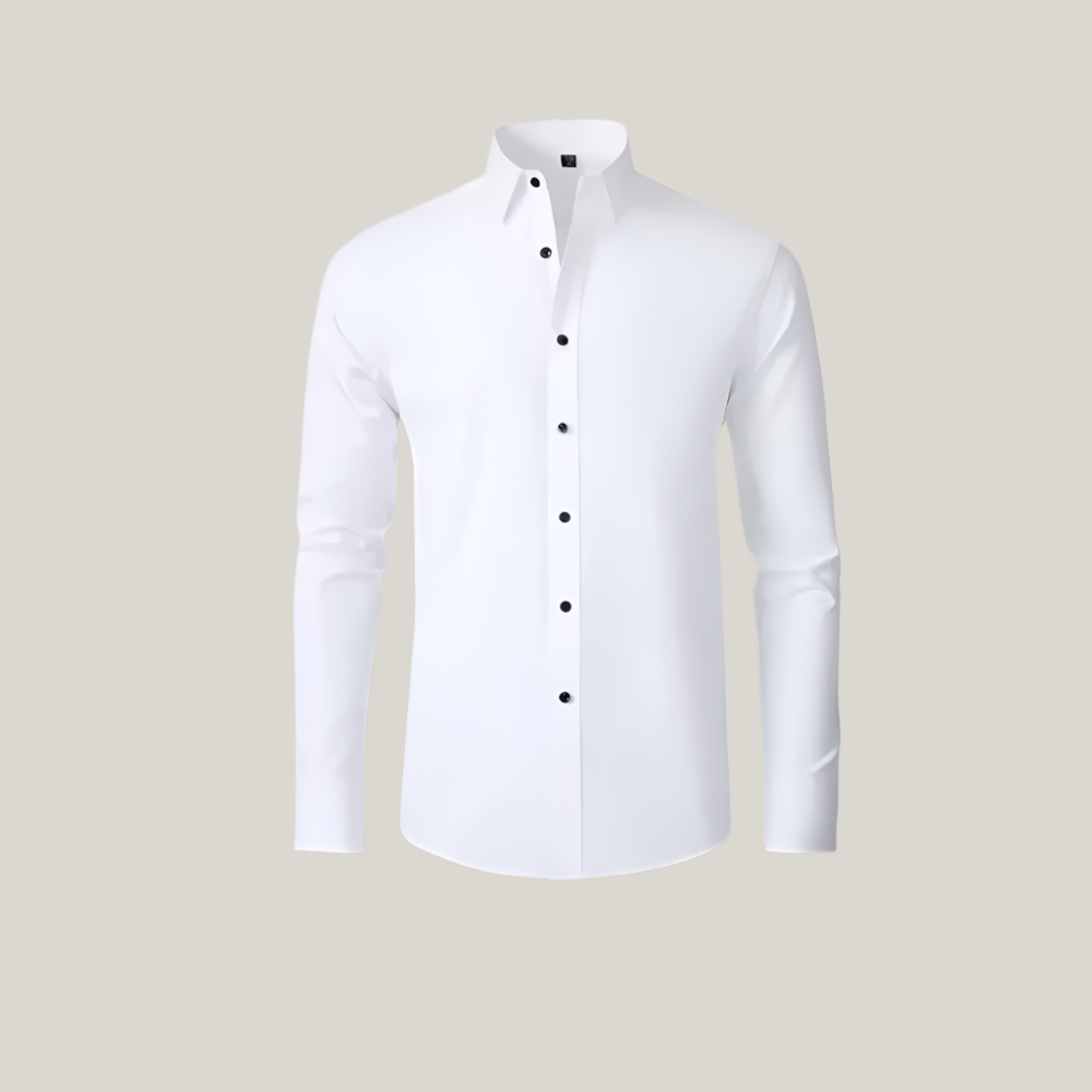 Chemise homme slim fit manches longues, tissu extensible respirant