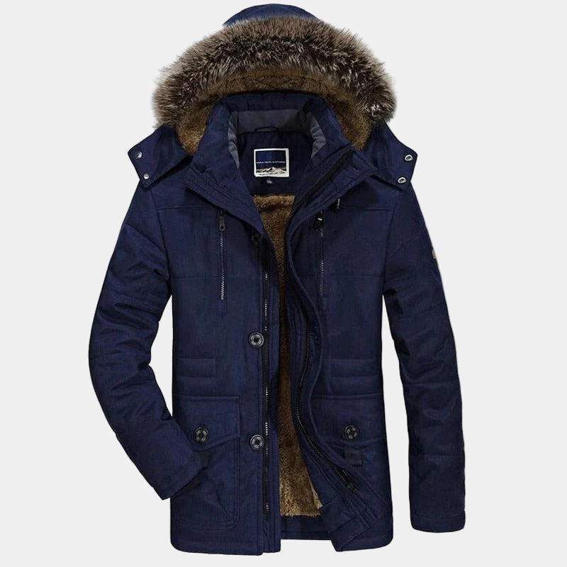 Arctique | Parka d'Hiver pour Hommes avec Col en Fourrure