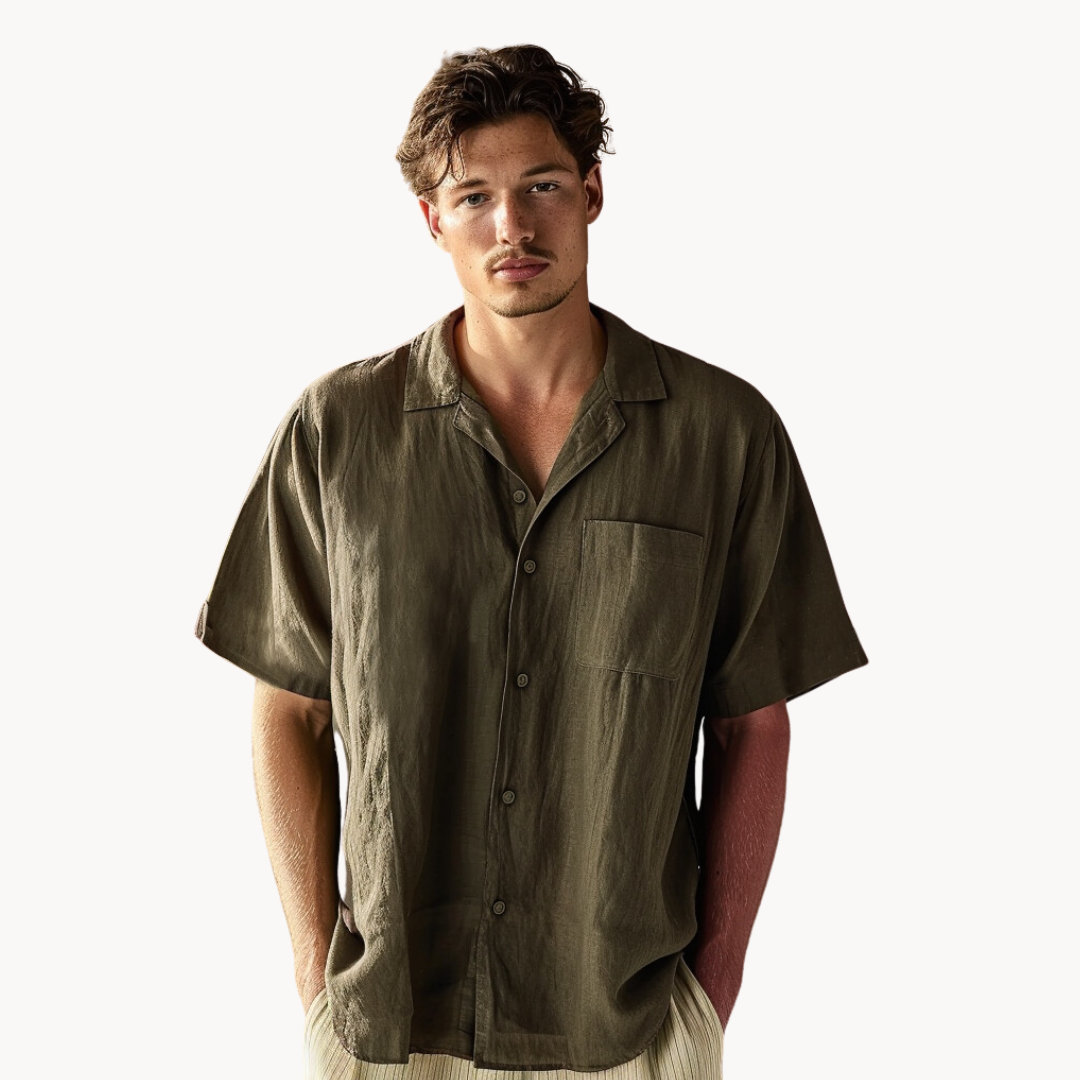 Polo Prime à Col Cubain – Coupe Oversize, Esprit Vintage