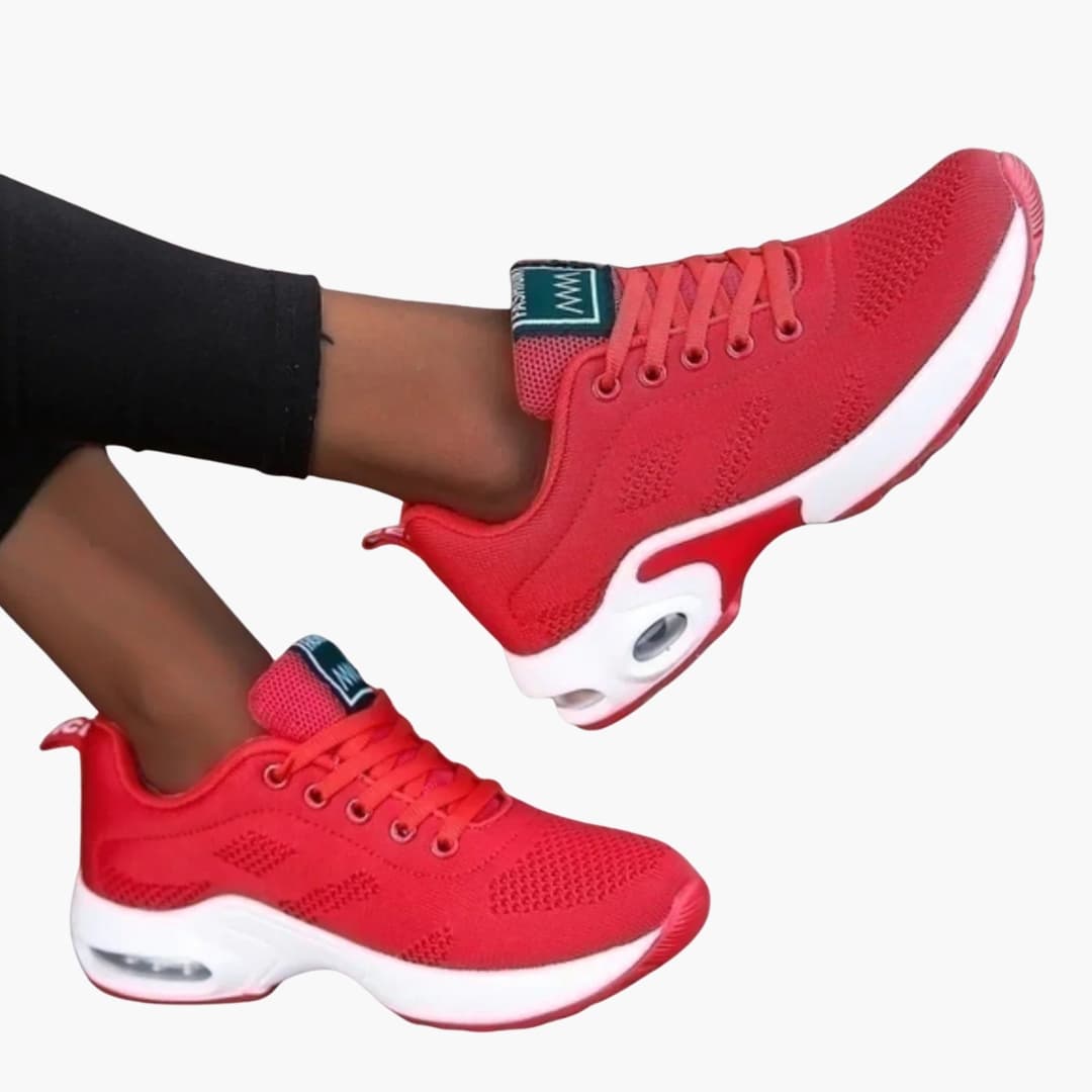 Baskets femme à lacets avec bout arrondi