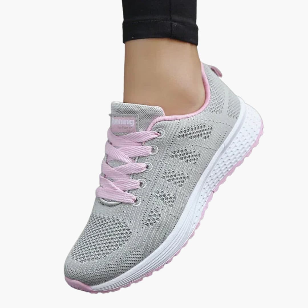 Baskets femme avec tige respirante et semelle souple