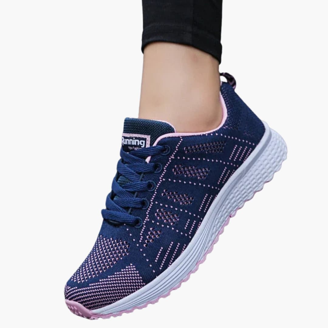 Baskets femme avec tige respirante et semelle souple