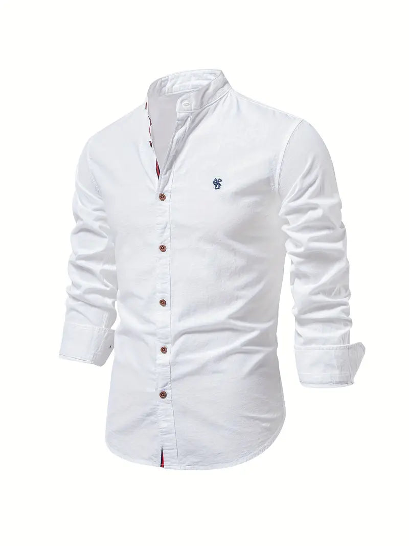Chemise homme légère | Tissu respirant, coupe soignée | Col classique, boutonnage intégral, idéale printemps