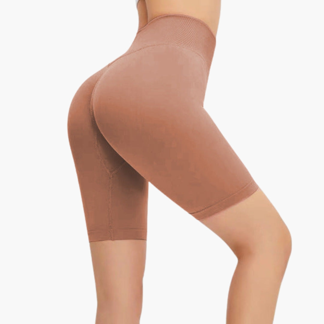 Bermuda donna vita alta con cuciture modellanti