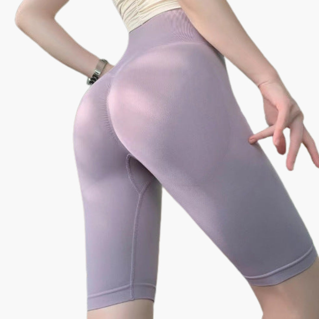 Bermuda donna vita alta con cuciture modellanti