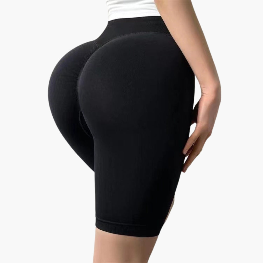 Bermuda donna vita alta con cuciture modellanti