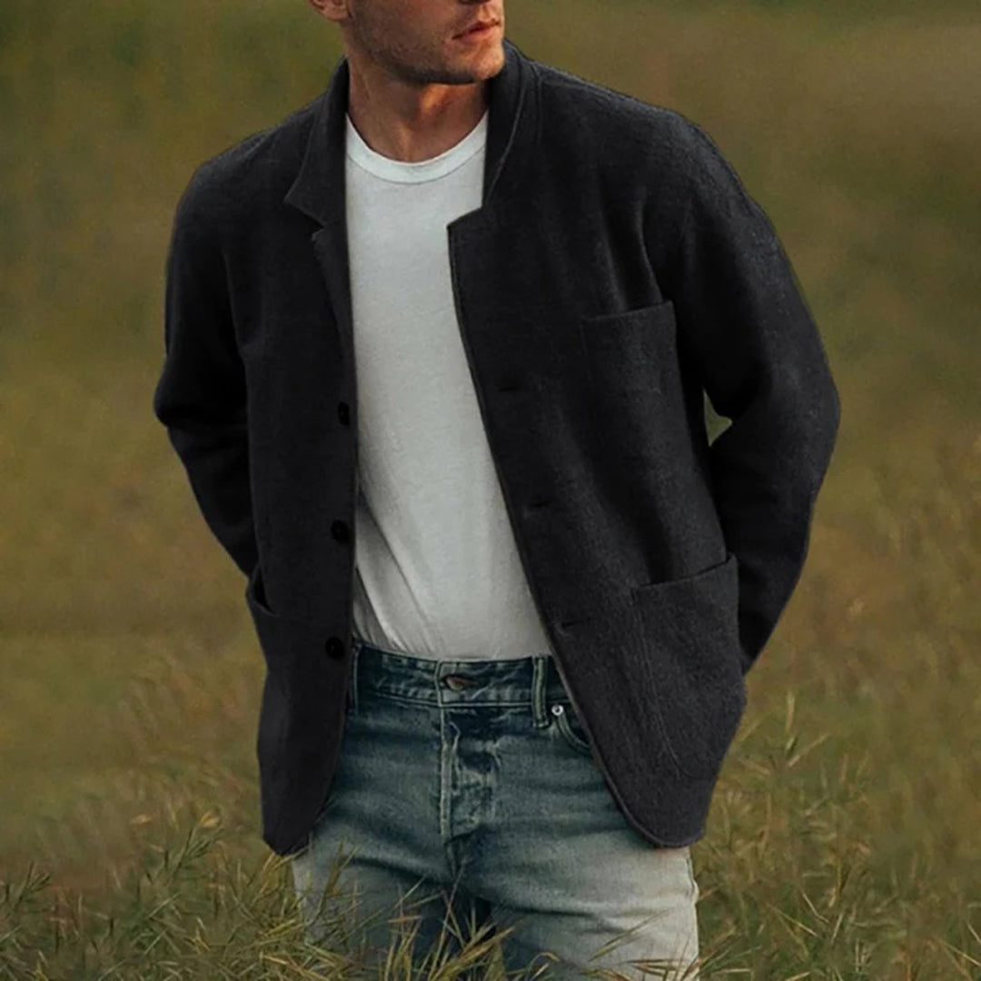 Veste homme | Poches multiples, fermeture boutonnée | Coupe droite polyvalente, 5 coloris, tailles S à 3XL