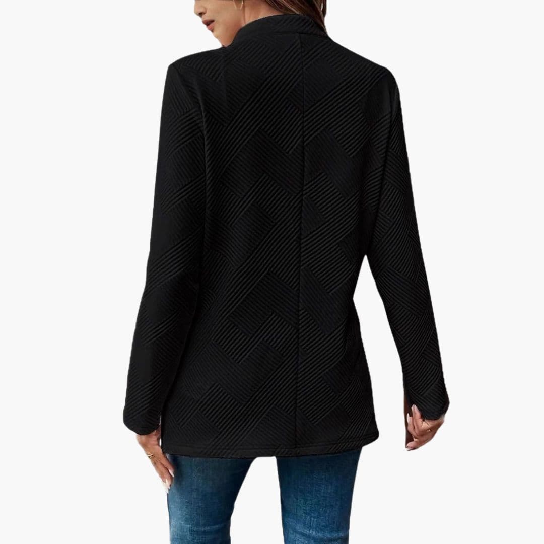 Blazer Mulher Aberto com Superfície Texturizada