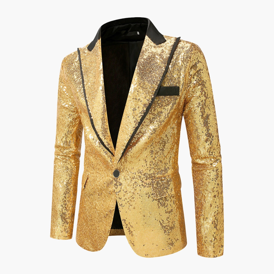 Blazer de smoking homme à revers satin