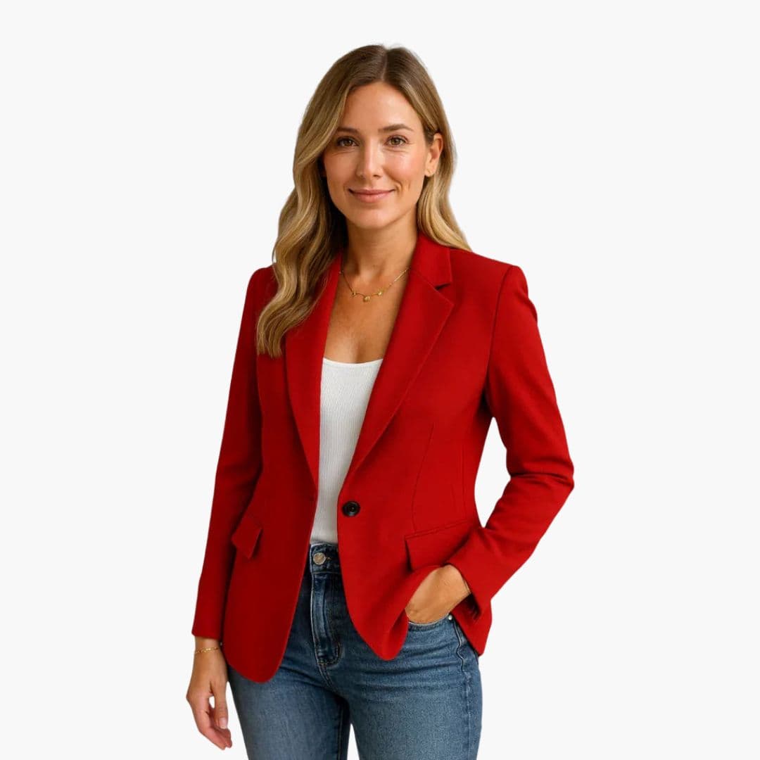 Blazer femme cintré avec col à revers