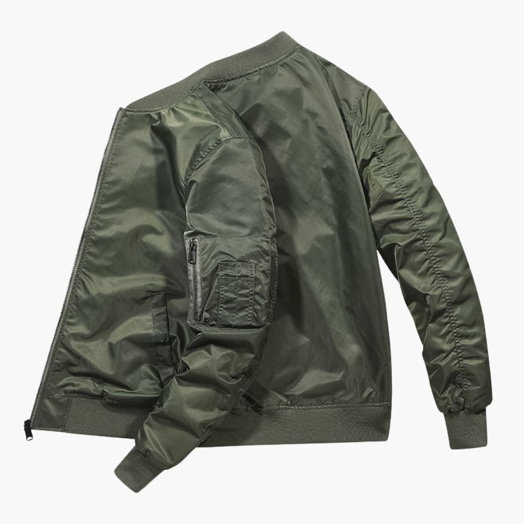 Blouson Bombardier Homme à Col Côtelé