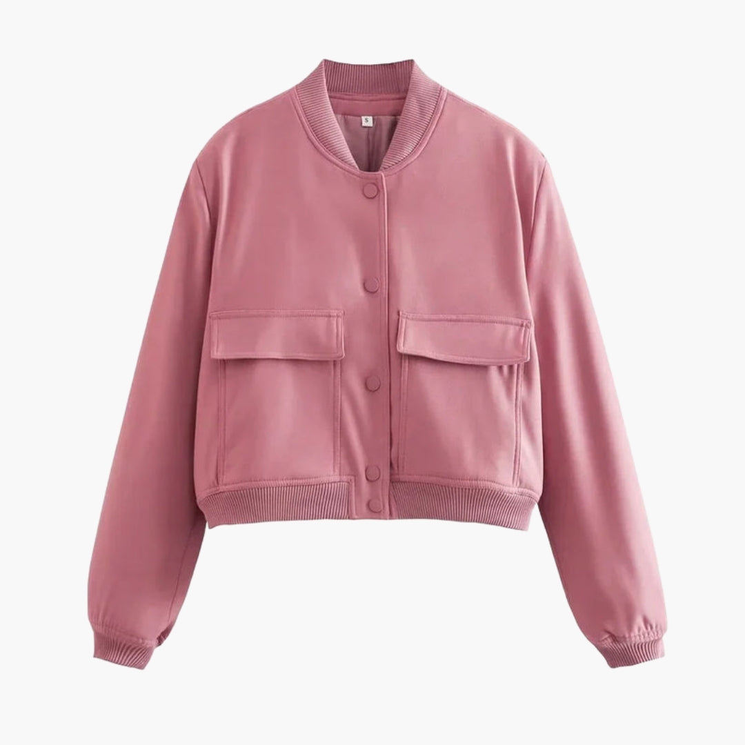 Bomber donna con grandi tasche a patta