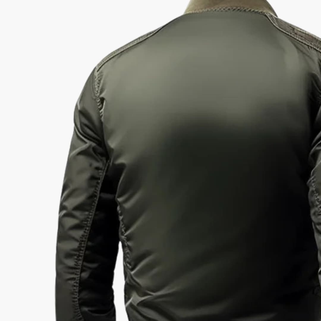 Blouson Bomber Homme avec Col Chemise et Poches à Rabat