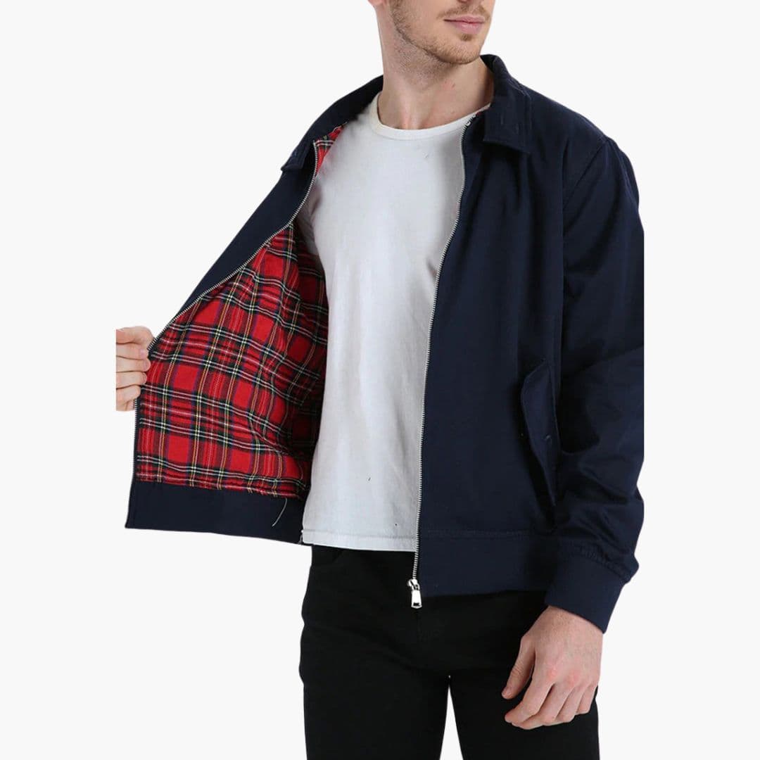 Blouson Bomber Homme avec Ourlet Côtelé