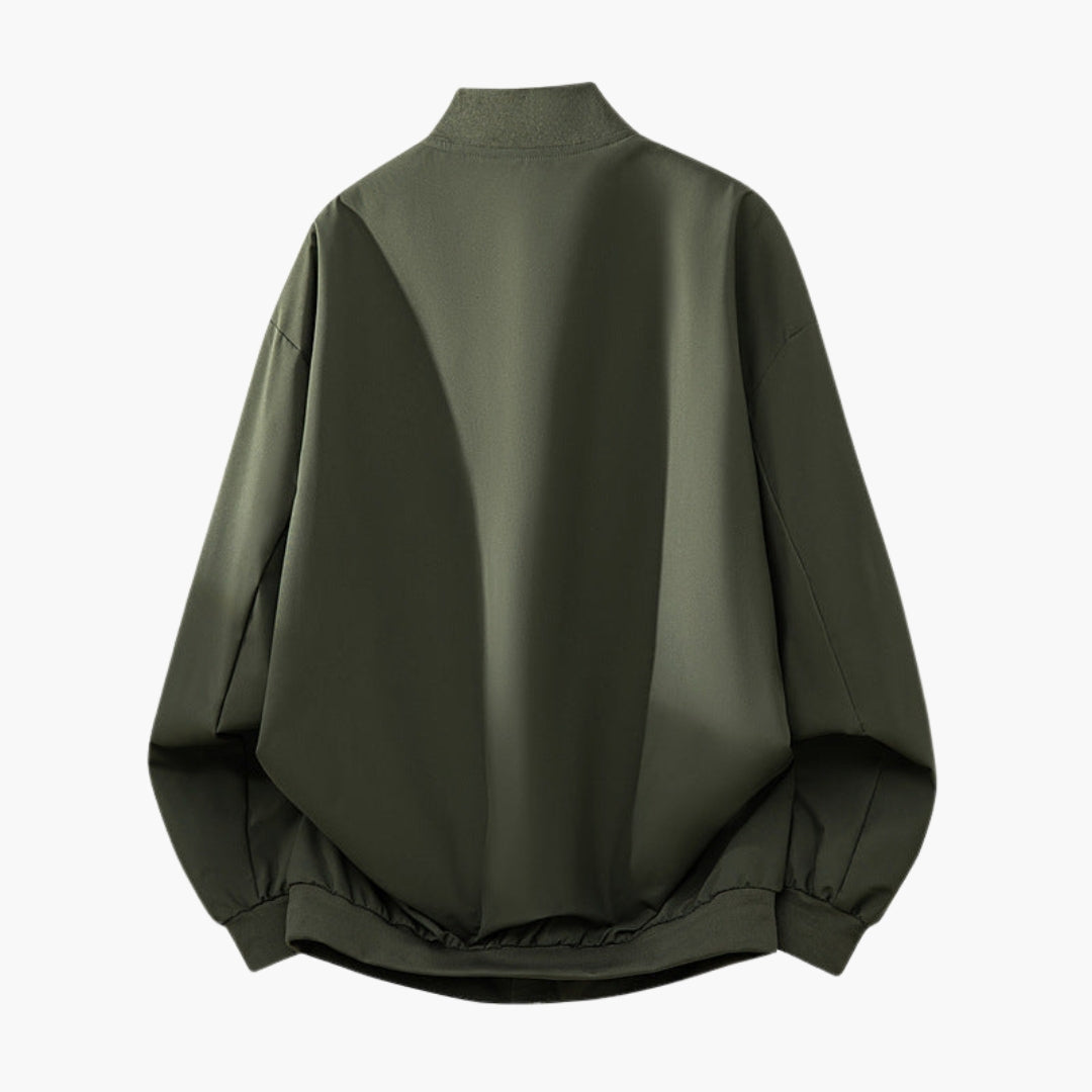 Blouson bomber donna stile sport con tasche con cerniera