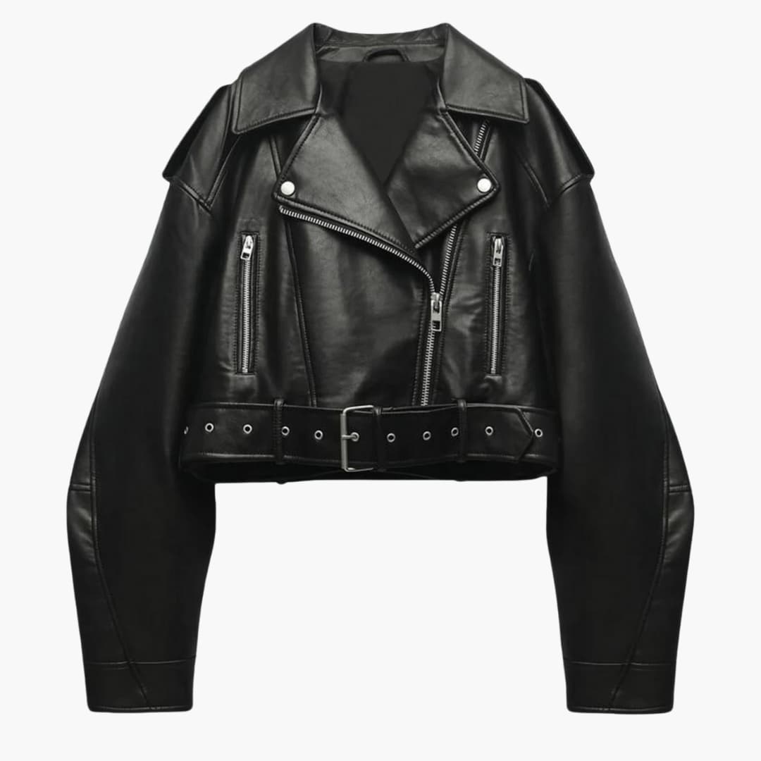 Motorcykeljacka för kvinnor med justerbart bälte