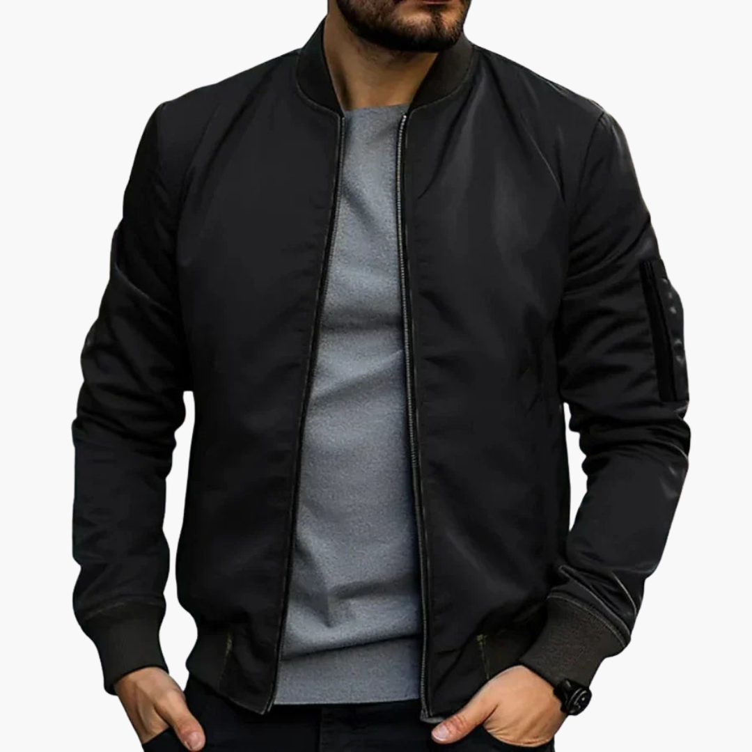 Blouson aviateur pour homme avec col côtelé et poche zippée
