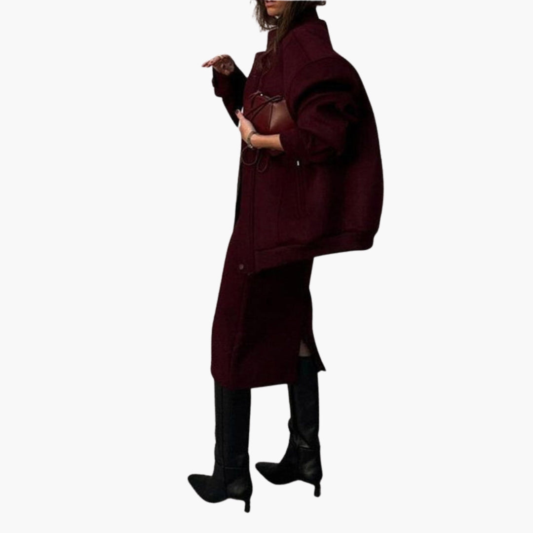Blouson bomber femme à boutons pression