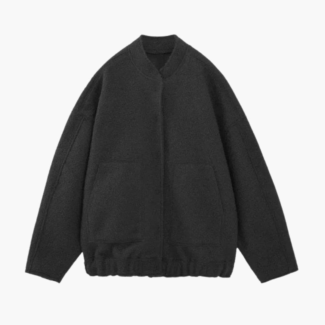 Women's bomber jacket with large patch pockets