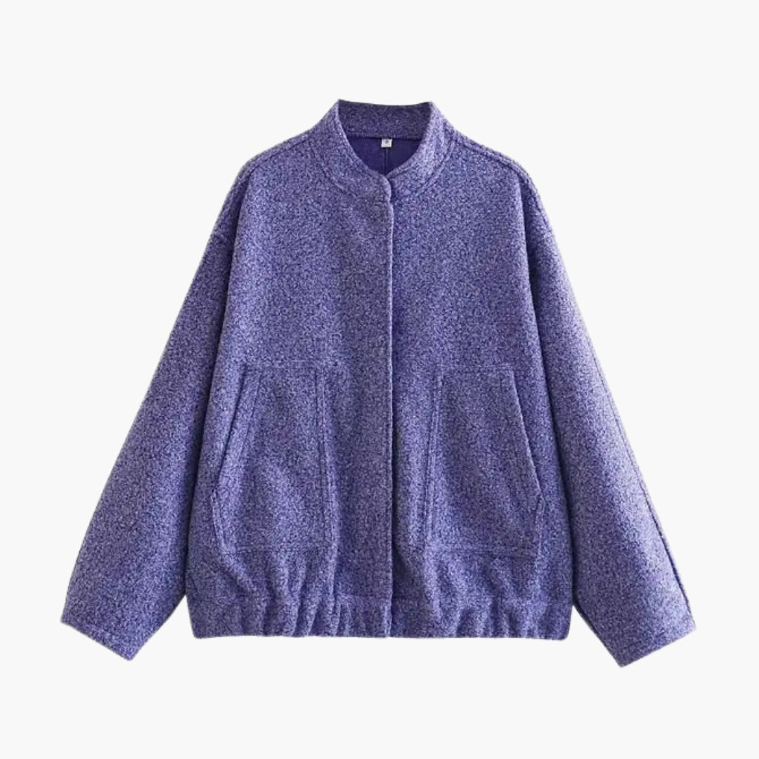 Women's bomber jacket with large patch pockets