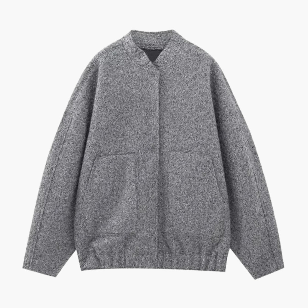 Women's bomber jacket with large patch pockets