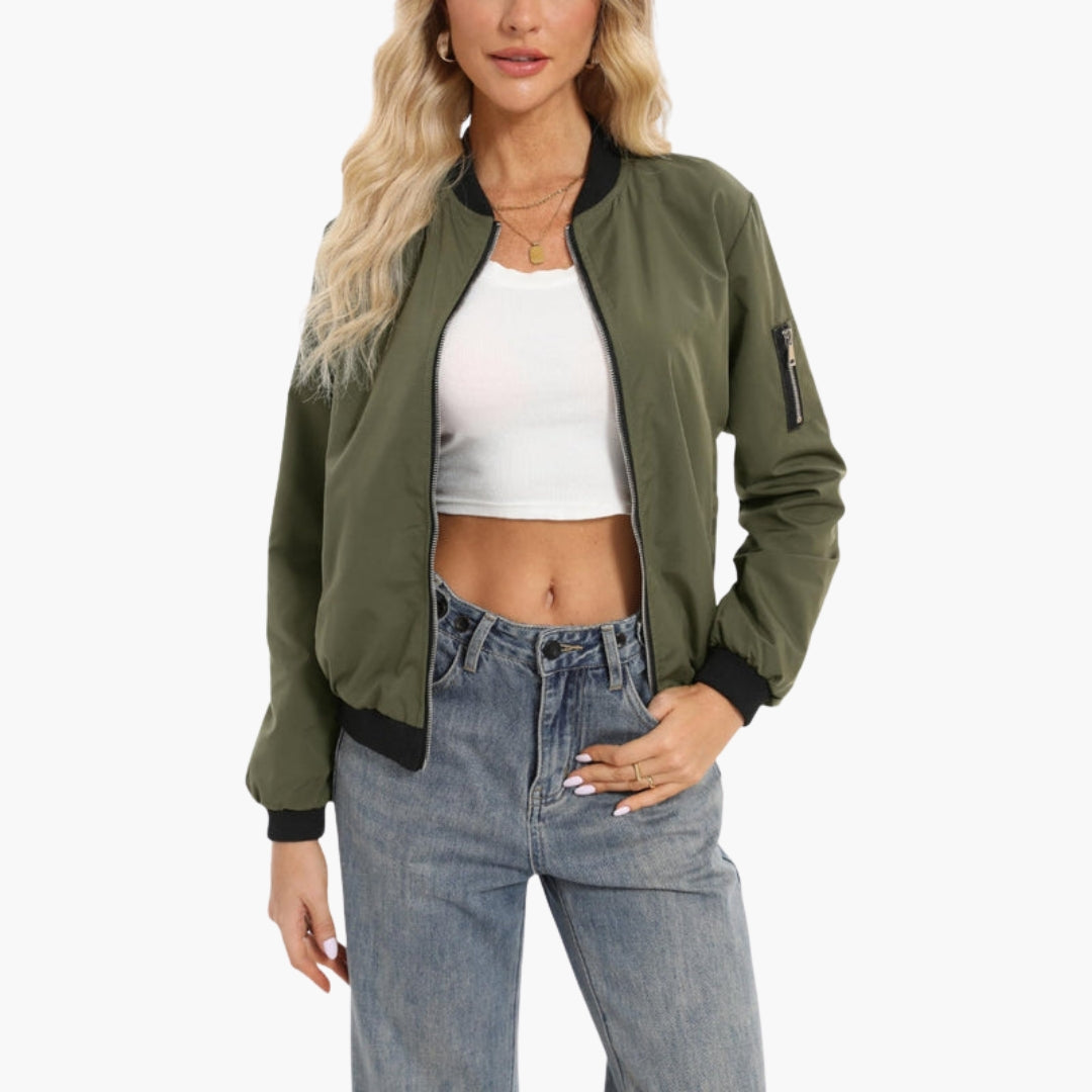 Bomber donna con chiusura lampo