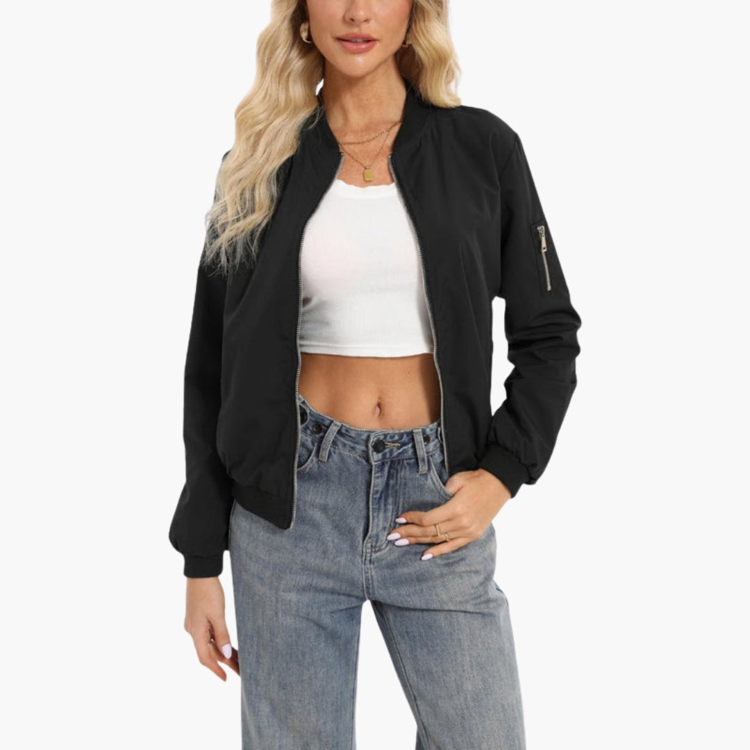 Bomber donna con chiusura lampo