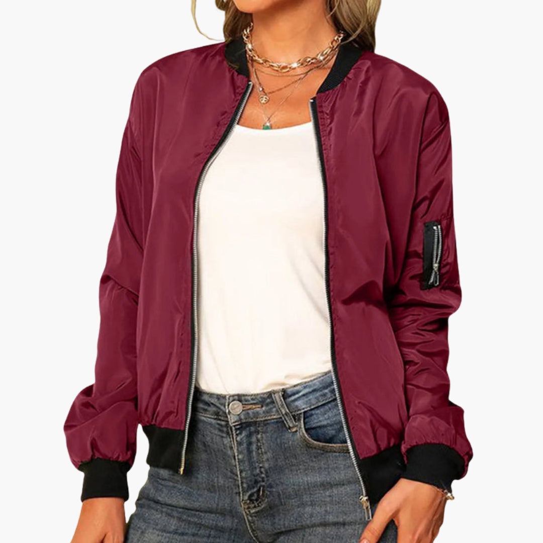 Bomber donna con chiusura lampo