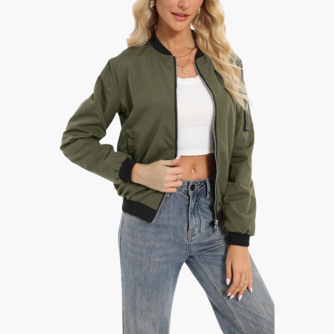 Bomber donna con chiusura lampo