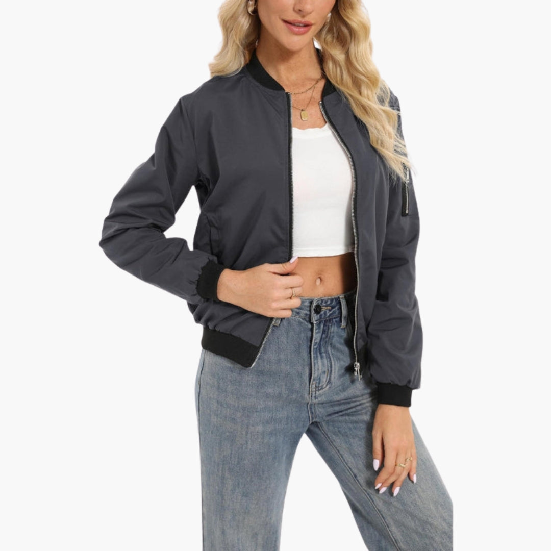 Bomber donna con chiusura lampo