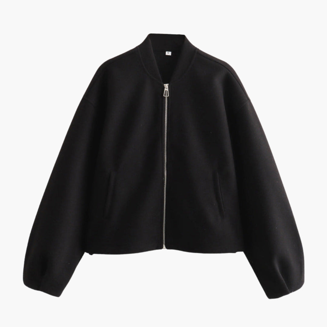 Women's bomber jacket with side pockets