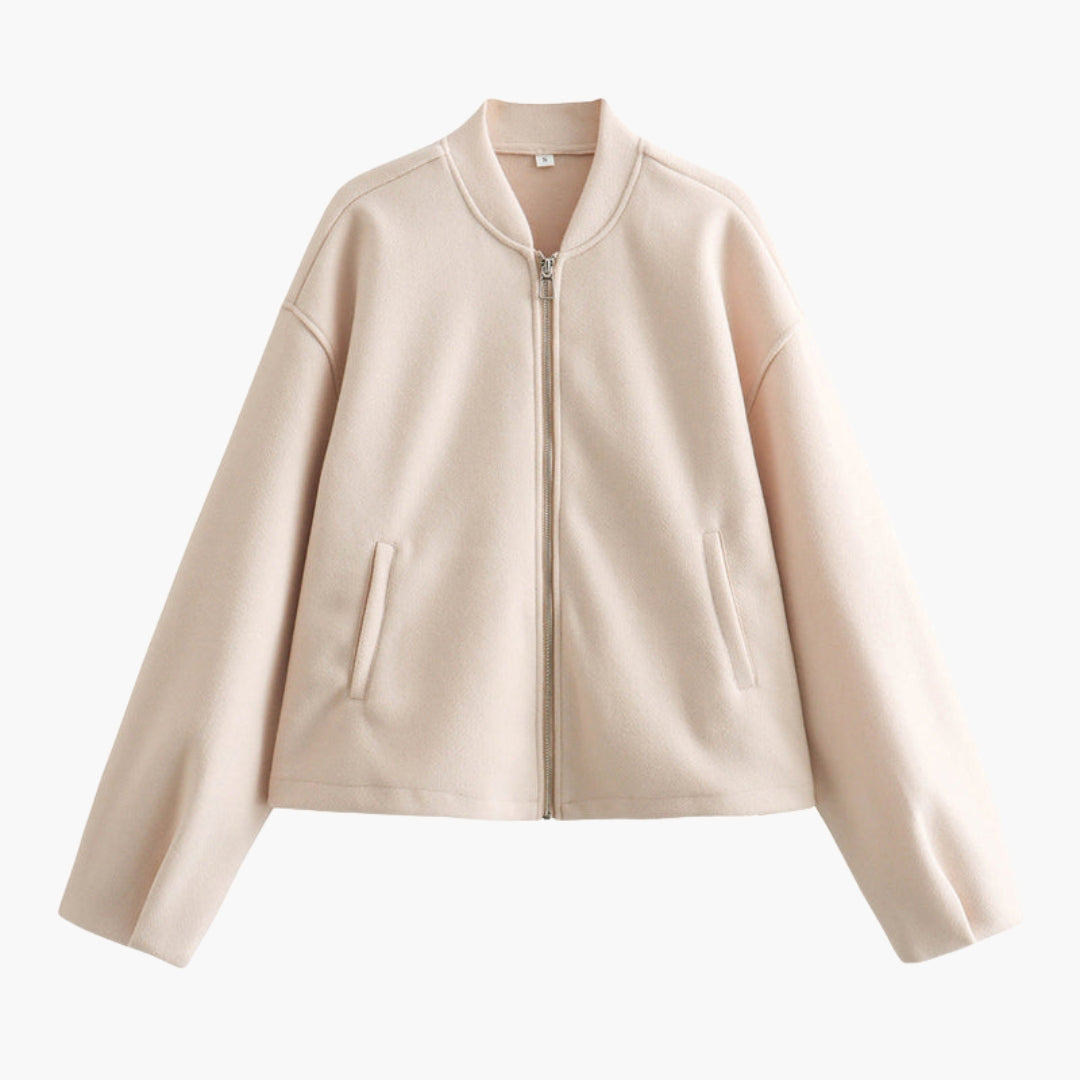 Women's bomber jacket with side pockets