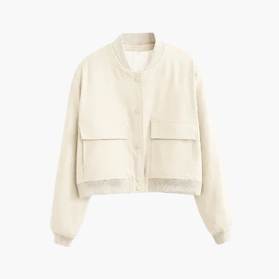 Blouson bomber donna in velluto con chiusura lampo