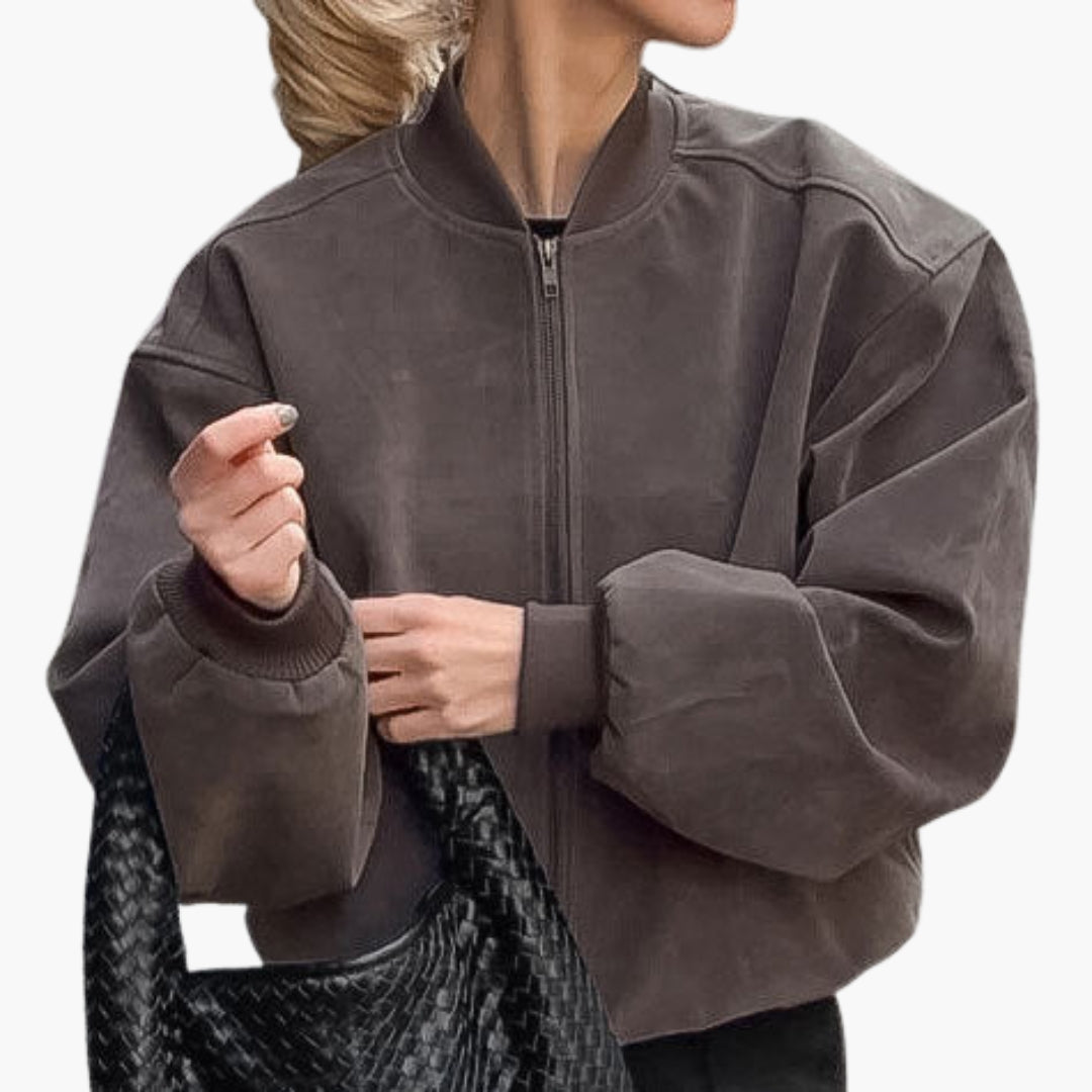 Blouson bomber donna oversize con maniche larghe
