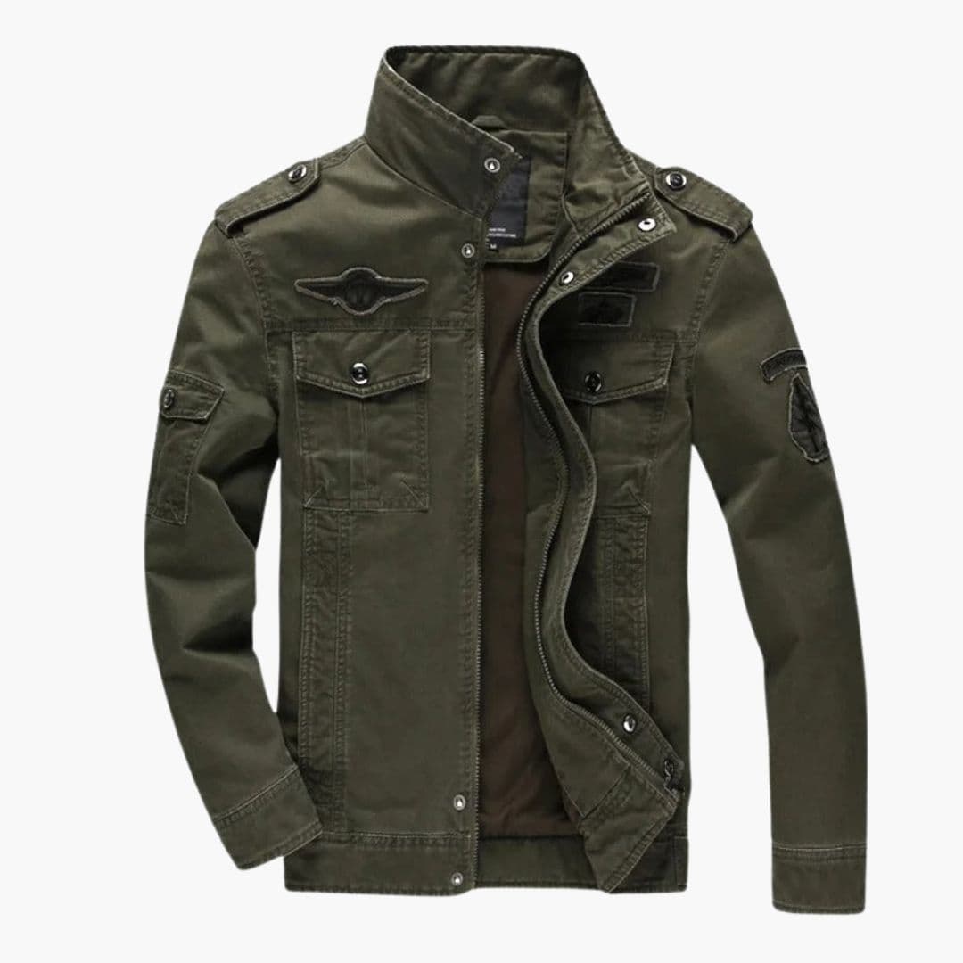 Blouson bomber homme à col montant et plusieurs poches