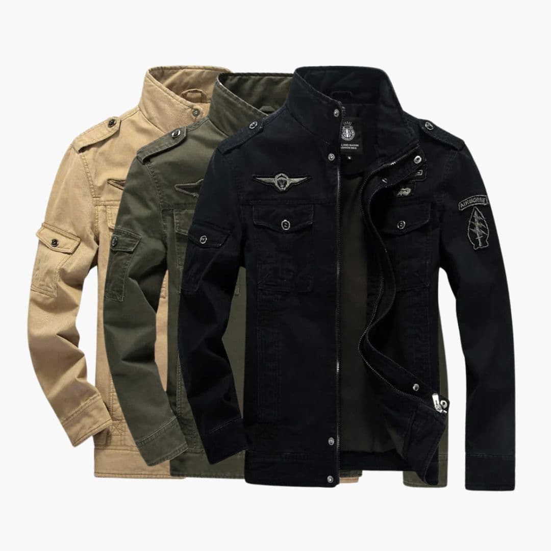 Blouson bomber homme à col montant et plusieurs poches