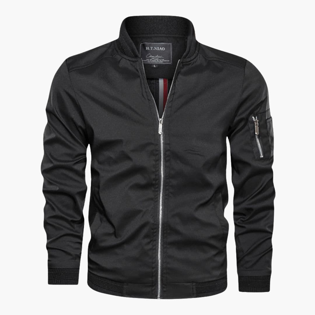 Blouson bomber homme avec col côtelé