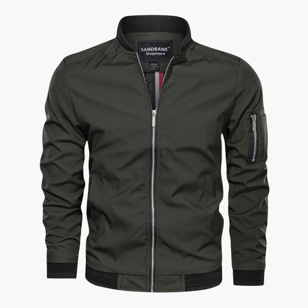 Blouson bomber homme avec col côtelé