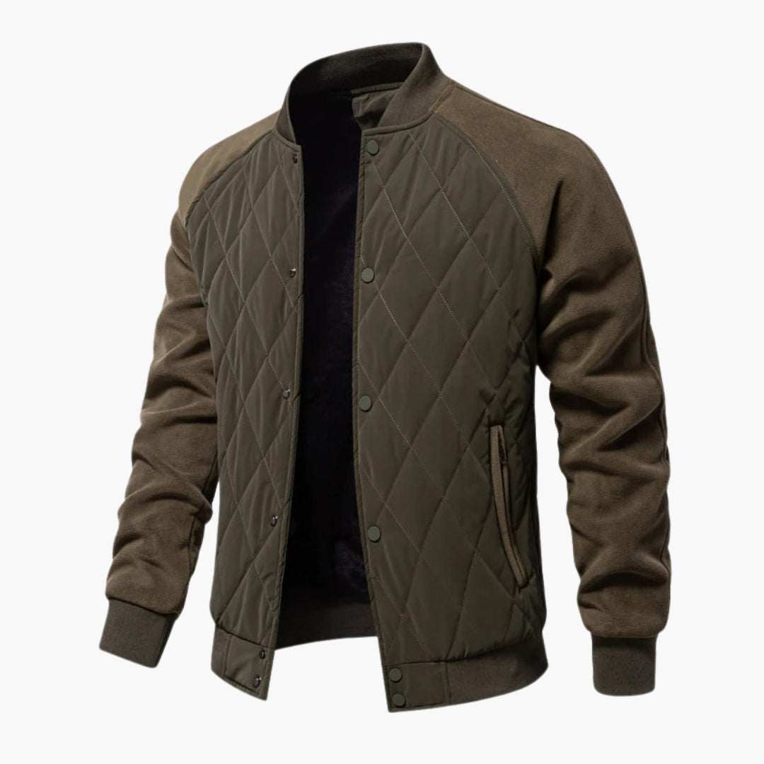 Blouson bomber homme avec corps matelassé