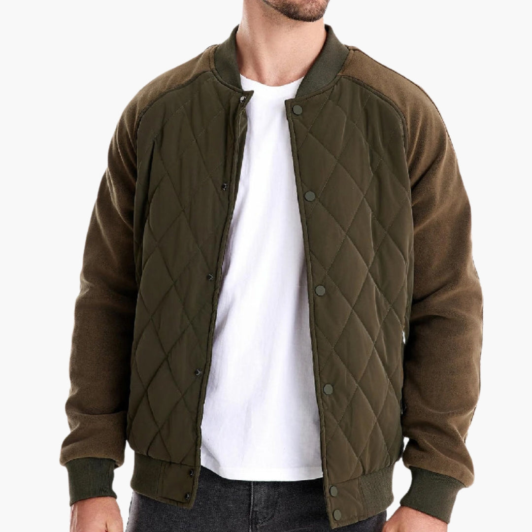 Blouson bomber homme avec corps matelassé