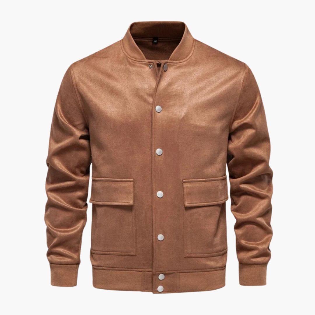 Bomber uomo con finiture a coste