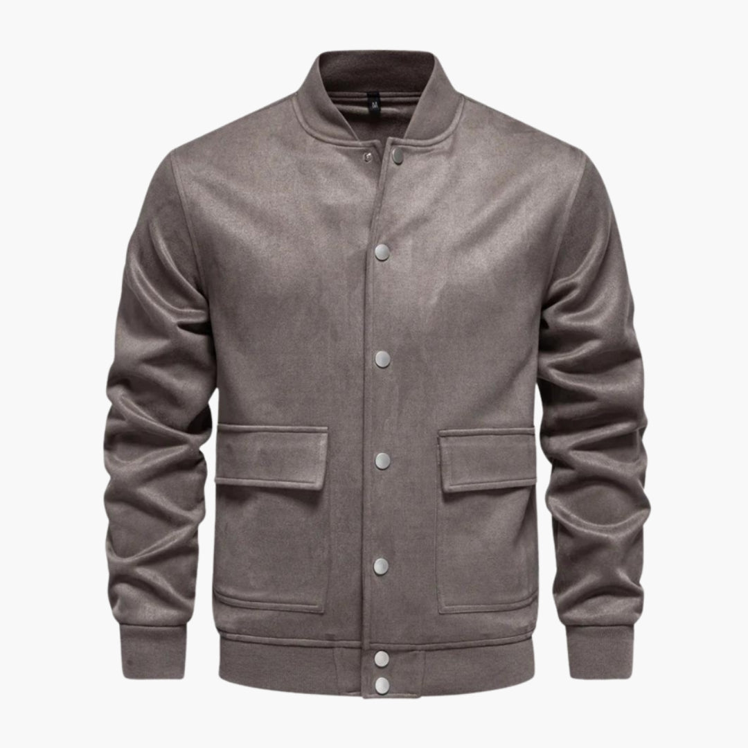 Bomber uomo con finiture a coste