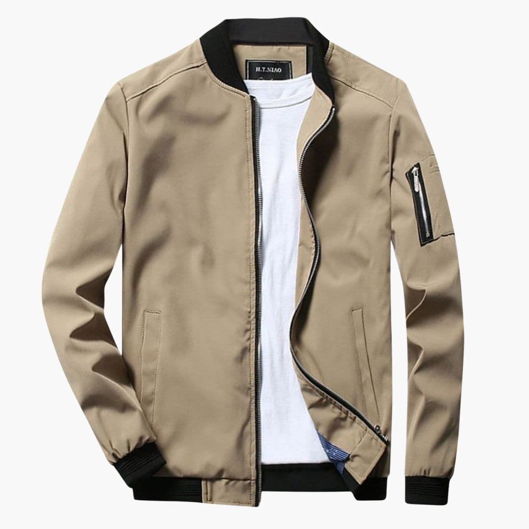 Blouson bomber homme avec poche sur la manche