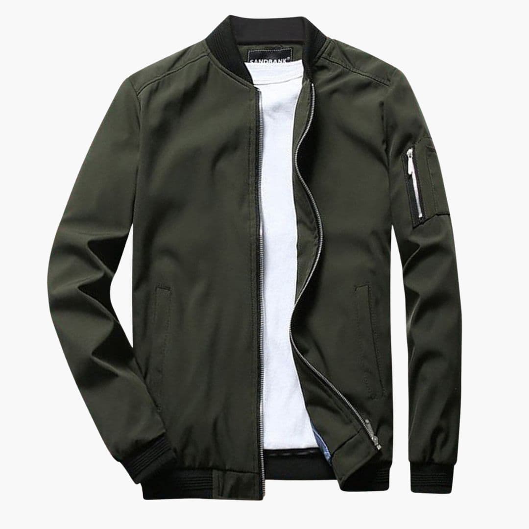 Blouson bomber homme avec poche sur la manche