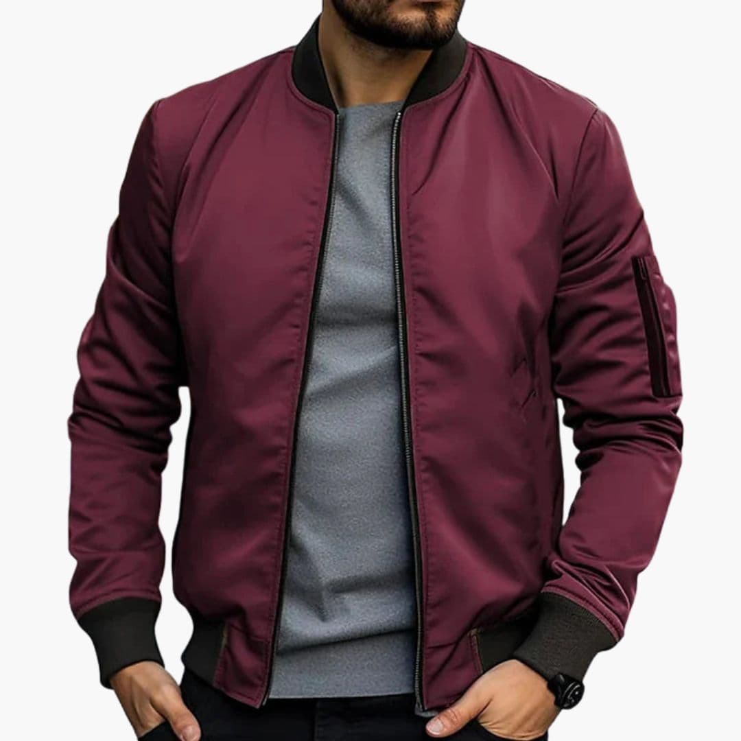 Blouson bomber homme avec poche zippée