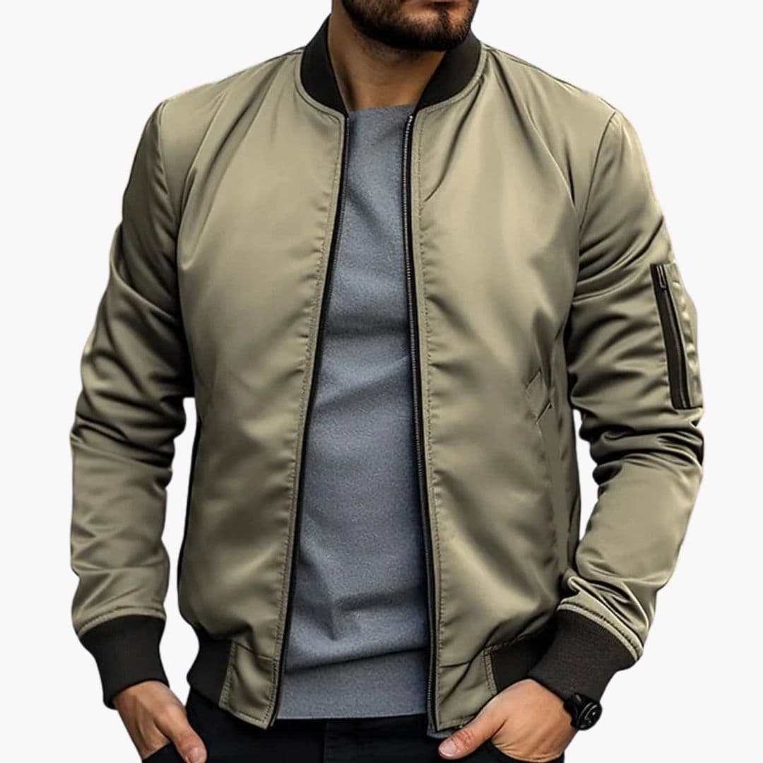 Blouson bomber homme avec poche zippée